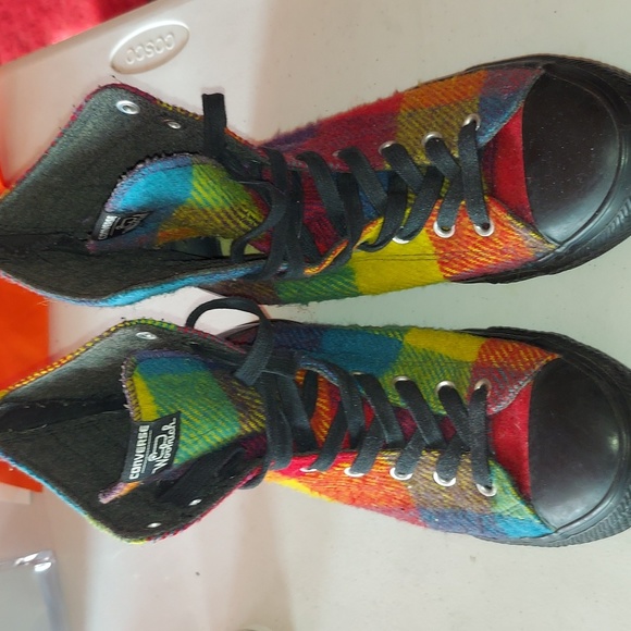 CONVERSE X WOOLRICH  BOOTS SIZE 11 RAINBOW BOOTS - Picture 5 of 6